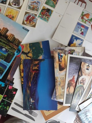 Lote Papelería Postales y Sellos