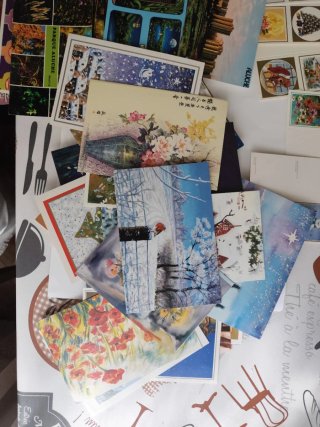Lote Papelería Postales y Sellos