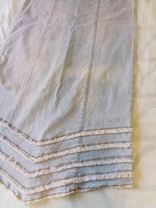 Falda larga vaquera de Telva talla L talla 40 azul