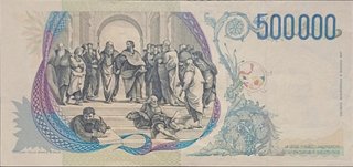Rara banconota 500.000 lire tripla A prima serie c