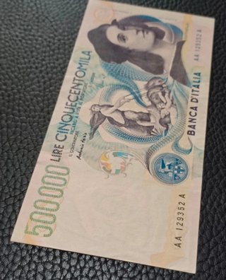 Rara banconota 500.000 lire tripla A prima serie c