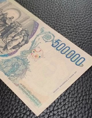 Rara banconota 500.000 lire tripla A prima serie c