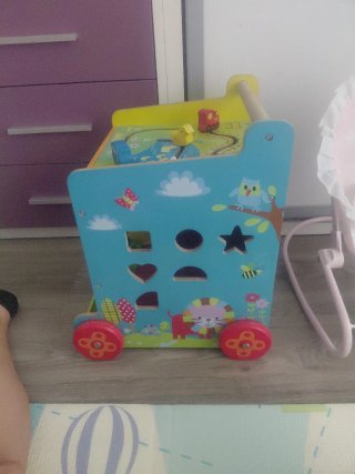 Juguete de madera para bebé con formas y números
