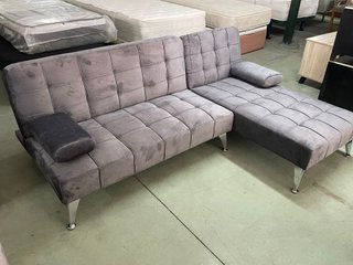 Sofá Cama Chaise Longue Gris
