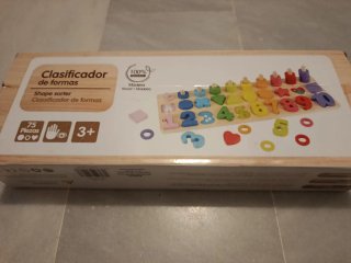 Clasificador de formas madera 75 piezas 3+