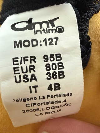 Sujetador negro encaje sin estrenar