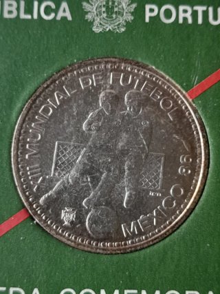 Set 2 Monedas Plata 100 Escudos Portugal 1986