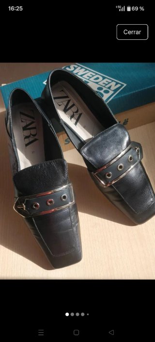 Zapatos planos piel Zara Talla 37