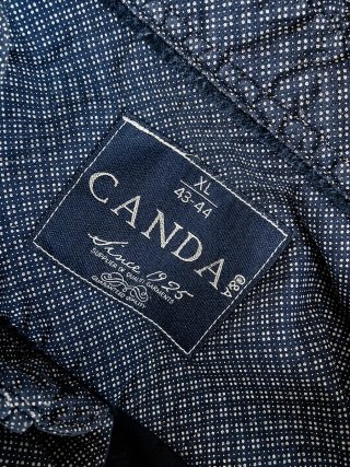 Camisa Canda Azul Marino Manga Corta - Talla XL