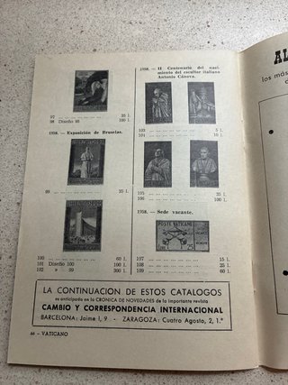Catálogo Sellos Perpetuo 1959