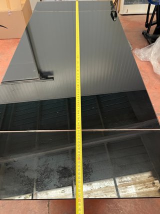 Mesa extensible cristal templado negro