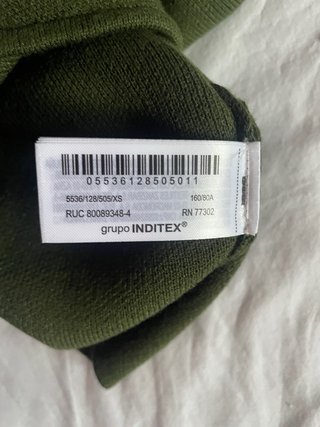 Chaleco verde Zara sin estrenar