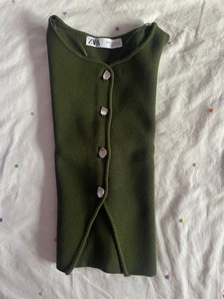 Chaleco verde Zara sin estrenar