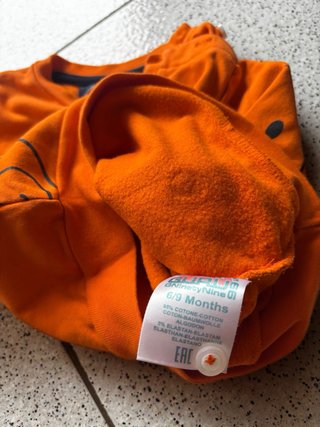 Felpa neonato Guru arancione orsetto