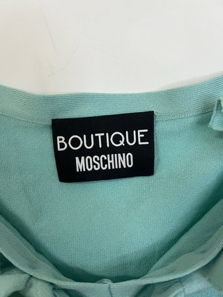 Top Moschino S turchese con fiocchi