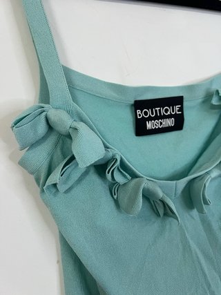 Top Moschino S turchese con fiocchi