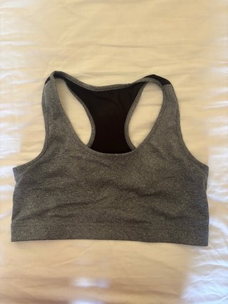 Sujetador deportivo gris y negro Talla M