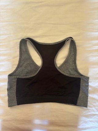 Sujetador deportivo gris y negro Talla M