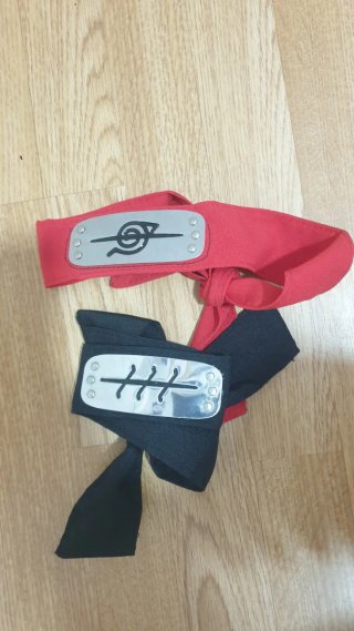 Capa Akatsuki Negra y Roja + bandanas
