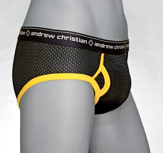 Calzoncillo Andrew Christian Negro y Amarillo