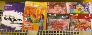 Libros texto 2 de la eso Geografía inglés francés