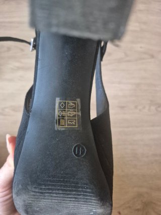 Sandalias de tacón negras