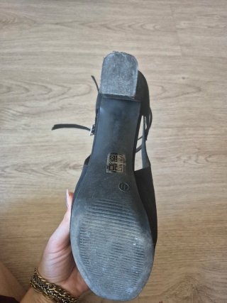 Sandalias de tacón negras