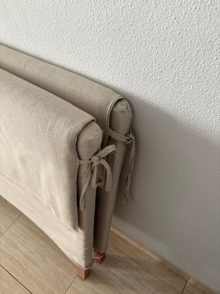 Cabeceros de cama 90 cm tela beige