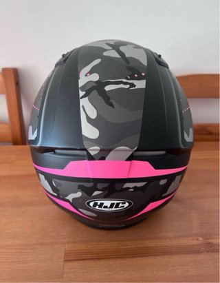 Casco HJC Moto Talla M Camuflaje Rosa