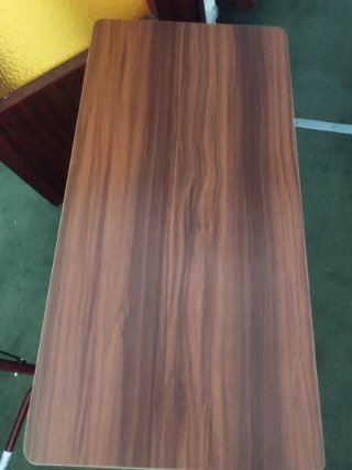 Tavolo da scrivania con ruote in legno e metallo 80 x 40
