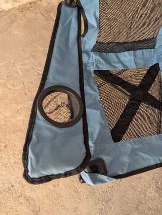 Silla de camping plegable azul (tengo dos iguales)