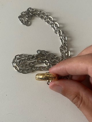 Anillo El Señor de los Anillos Negro/Dorado