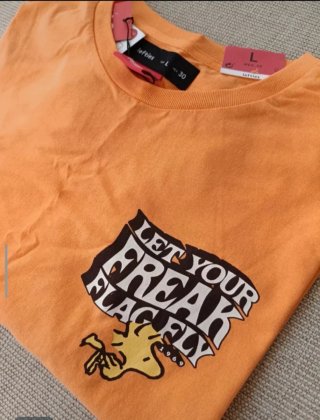Camiseta Lefties Peanuts Naranja Talla L