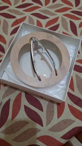 Set Piatto con Schiaccianoci Ceramica NUOVO