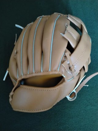 Guante Béisbol Retro Marrón y Blanco