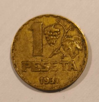 1 Peseta Republica Española 1937