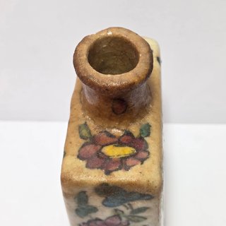 Antica Bottiglia Iznik Qajar Ceramica Smaltata