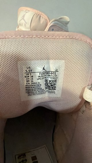 Air Jordan 1 Mid GS Pink Wash Talla 38