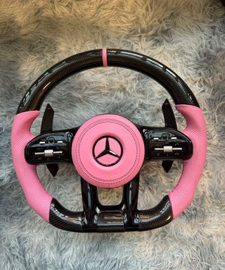 Volante Mercedes Carbono Rosa