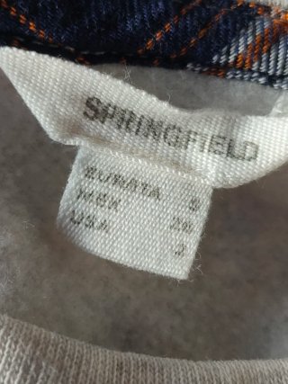 Sudadera Springfield gris con texto