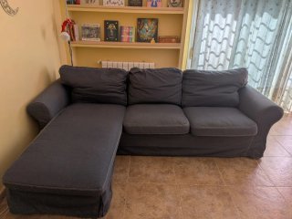 Chaiselongue Ikea Vaquero Azul/Gris