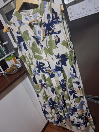 Vestido floral algodón talla L -lx