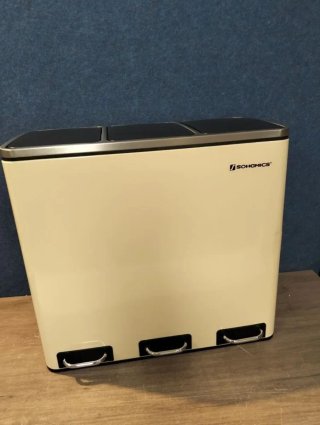 SONGMICS Cubo de Basura para Cocina 3 x 18 L