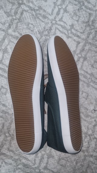 Zapatos Lona Lacoste Verde Oscuro Sin Usar