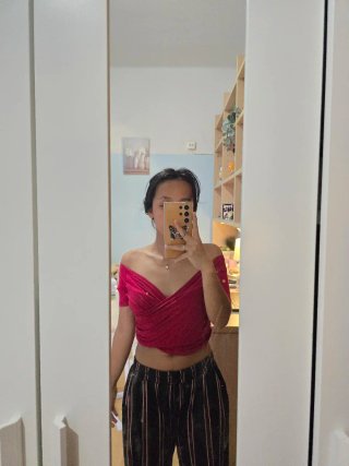 Crop top rojo