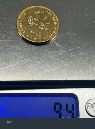 Moneda Alfonso XII 1885 Oro Puro