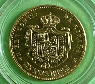 Moneda Alfonso XII 1885 Oro Puro