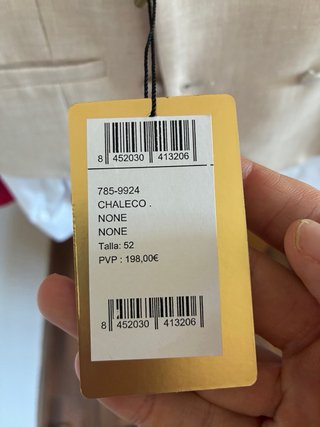 Chaleco de vestir hombre beige