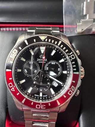Reloj Jaguar Cronógrafo Negro y Rojo