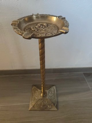 Cenicero de pie antiguo bronce